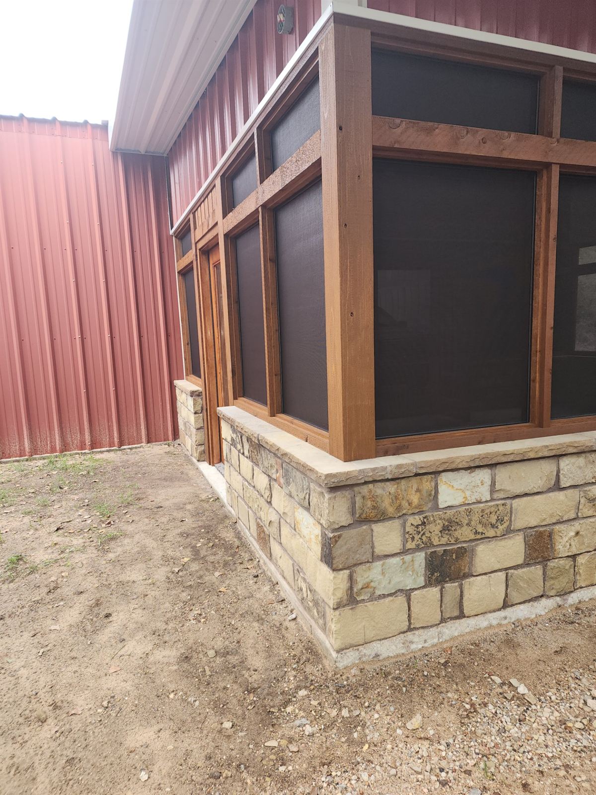Screened outdoor patio enclosure